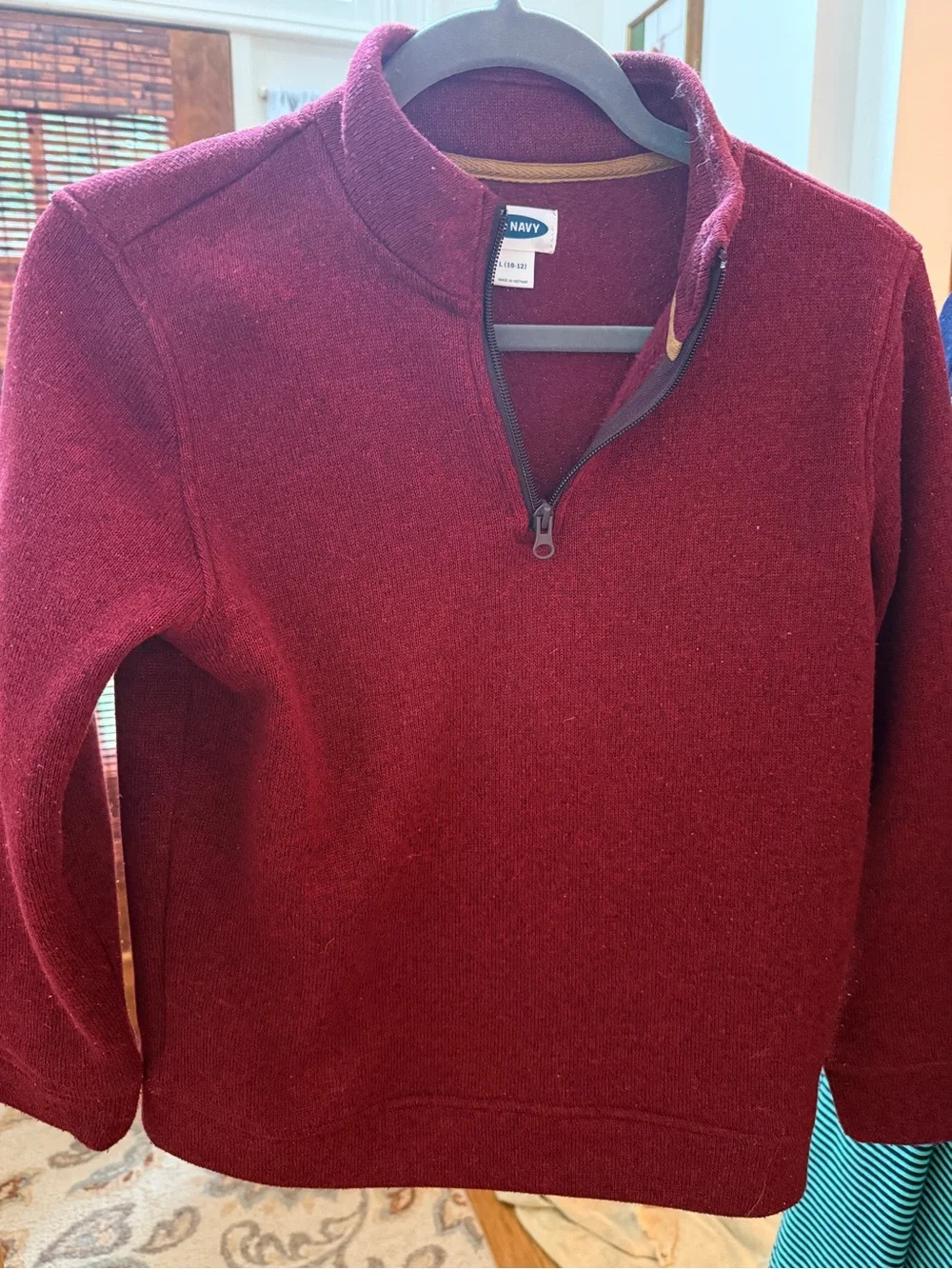 Old Navy Men's Zip-Neck Sweater - Burgundy